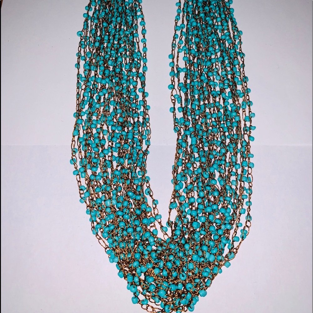 Aqua green blue necklace